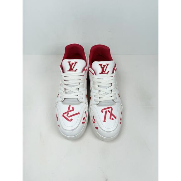 Size 9.5LV/10.5US - Louis Vuitton White Red Trainers❤️ Retail $1.2K! main image 8